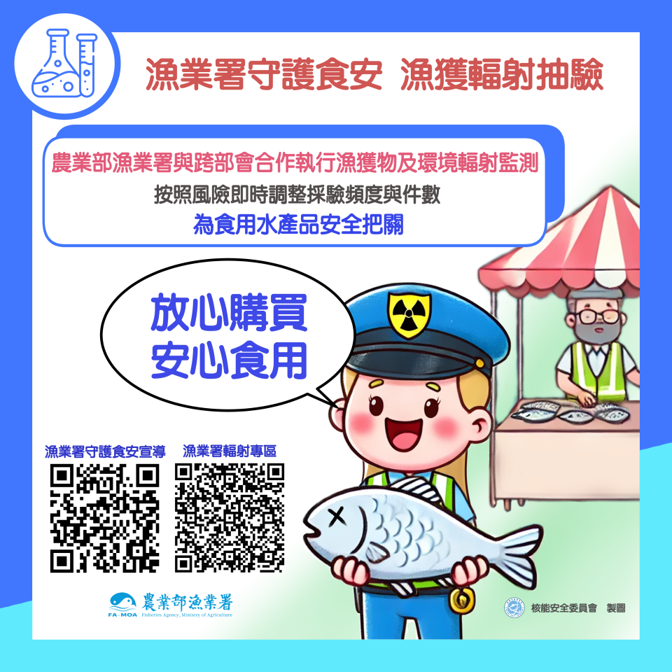 漁業署守護食安 漁獲輻射抽驗圖片
